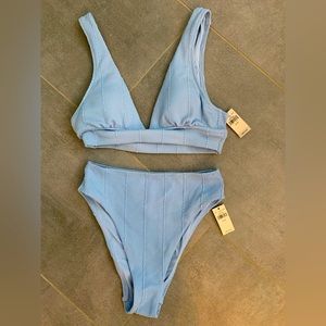 NWT Aerie Blue High Waisted Bikini